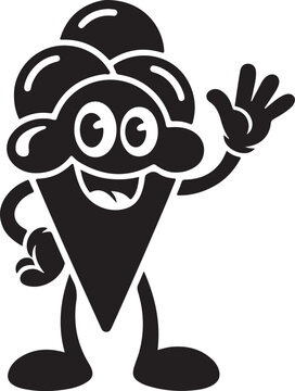 Naklejki funny ice cream Silhouette
