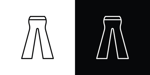 Flare pants icon - stroke design. pixel perfect editable line icons