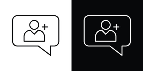 Follower icon - stroke design. pixel perfect editable line icons