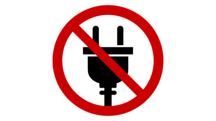 Forbidden, a bold red ban symbol on transparent backdrop, perfect for warning signs, no entry zones, and restriction notices with a modern, stark visual impact