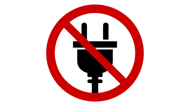 Forbidden, a bold red ban symbol on transparent backdrop, perfect for warning signs, no entry zones, and restriction notices with a modern, stark visual impact