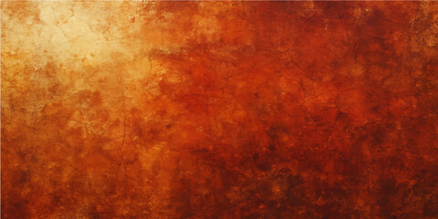 A textured, grunge, vintage, rusty metal wall backdrop in aged brown, orange, and yellow tones