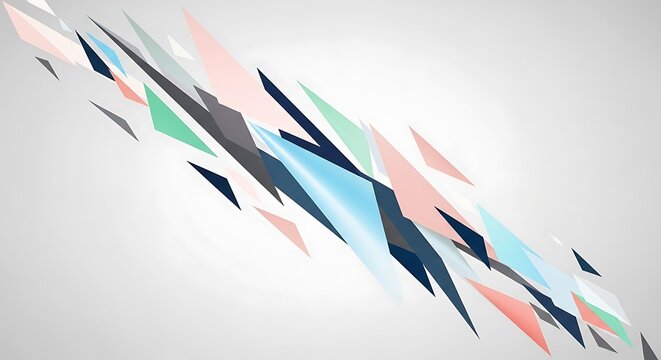 Abstract geometric pattern with diagonal streaks of pastel and dark colors on a light background