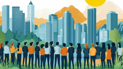 selective focus tourists gathering in front of famous landmark listening attentively