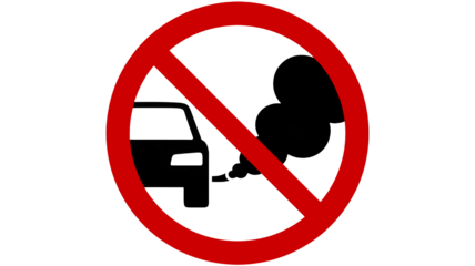 No parking sign with a bold red circle and slash, conveying a clear message of prohibition and restriction for transportation safety regulations