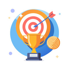 Business Target and Trophy Icon