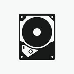 Fototapeta premium Hard drive, Hard disk, Hard Disk Storage, Hdd Icon