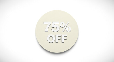 Massive 75% OFF sale announcement, perfect for driving incredible customer engagement and boosting seasonal promotions with bold, clear messaging