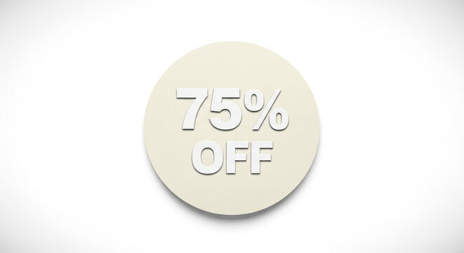 Massive 75% OFF sale announcement, perfect for driving incredible customer engagement and boosting seasonal promotions with bold, clear messaging