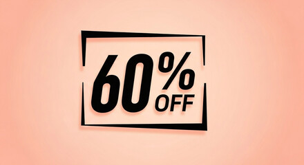 Unlock amazing savings with a bold sixty percent off sale announcement, perfect for driving customer urgency and boosting retail promotions