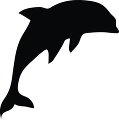 Silhouette of Jumping Dolphin
