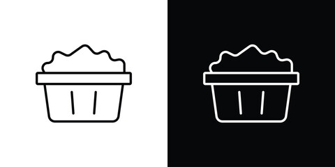 laundry hamper icon - stroke design. pixel perfect editable line icons