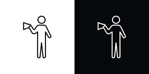 Lifeguard icon - stroke design. pixel perfect editable line icons