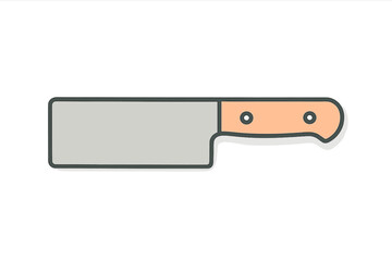Simple graphic of a rectangular meat cleaver kitchen utensil