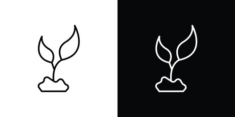 Plant icon - stroke design. pixel perfect editable line icons