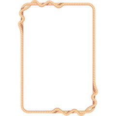 Wavy Beige Border with Pixelated Edges on Transparent Background Decorative Element