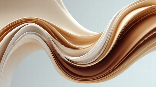 Abstract flowing layers in warm neutral tones