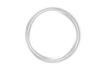 White circle PNG with glowing halo effect. Ideal for digital designs, abstract backgrounds, or modern creative projects. Adds a luminous and polished touch.