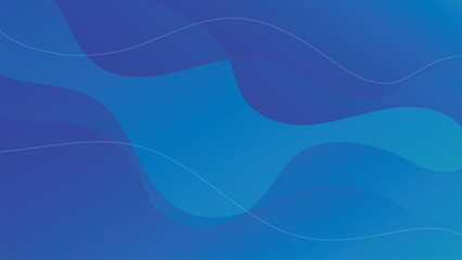 Abstract Background with Motion Wave Fluid Liquid Lines and 3D Effects, Blue Gradient Color