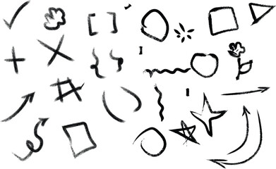 hand drawn alphabet White background