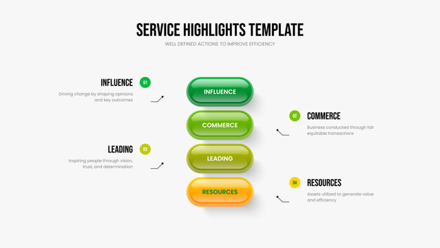 Corporate Profile Four Option Infographic Slideshow Layout. Professional Introduction Presentation Design Vector Illustration. Service Showcase 4 Element Diagram Slide Template.