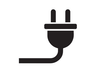Electric plug icon, Electric plug solid vector