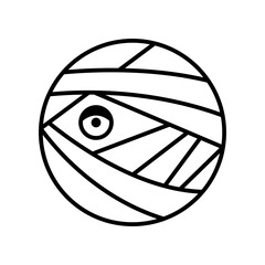 Halloween mummy faces for children's party decorations