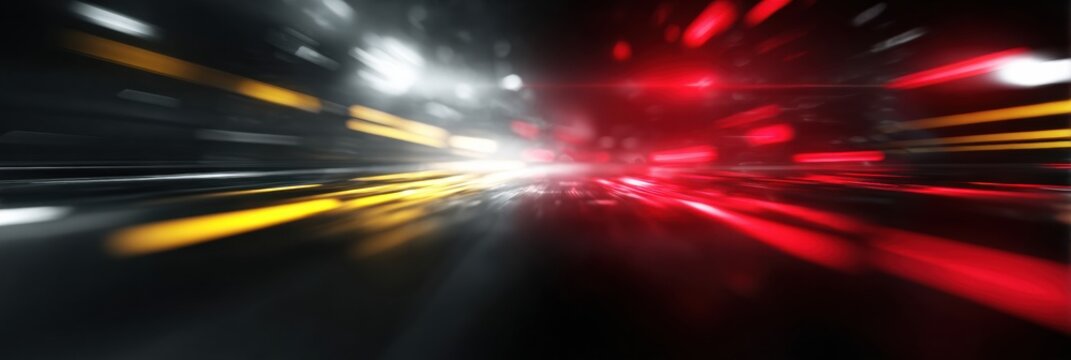 Abstract Speedometer Design With Blurred Lines Showcasing Motion in a Dynamic Banner Layout
