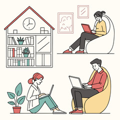 businessman working on laptop