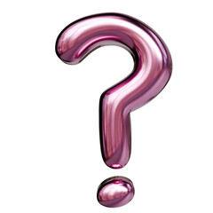 Naklejka premium Alphabet number and symbol 3d word render Pink Glossy Metallic Tubular Symbol