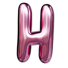 Alphabet number and symbol 3d word render Pink Glossy Metallic Tubular Symbol