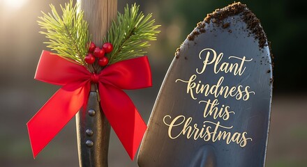 Christmas Tools Festive Garden Shovel for Spreading Kindness this Holiday Season