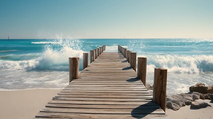 Fototapeta premium pier on the beach