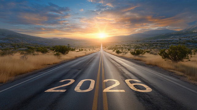 Journey to 2026 scenic road at sunset open landscape captivating viewpoint for inspiration