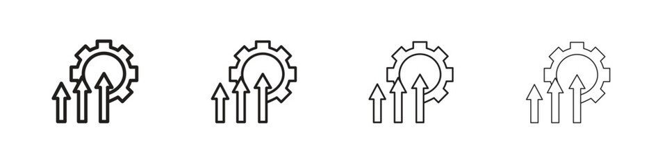 Fototapeta premium Improvement icon outline symbol. Editable Stroke collection.