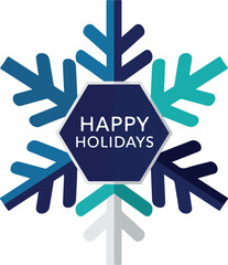 Snowflake Geometric Christmas Happy Holiday 