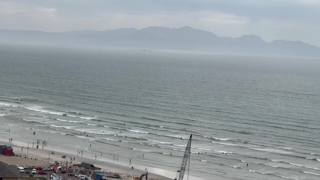 View of False Bay from Boyes Drive, Muizenberg, Cape Town, South Africa.