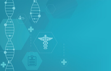 Technology blue medical wallpaper.genetic medical concept