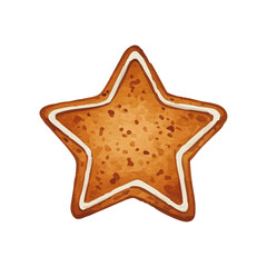 Watercolor-style Christmas cookie illustration