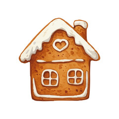 Watercolor-style Christmas cookie illustration