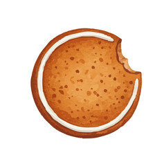 Watercolor-style Christmas cookie illustration