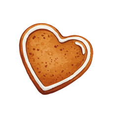 Watercolor-style Christmas cookie illustration