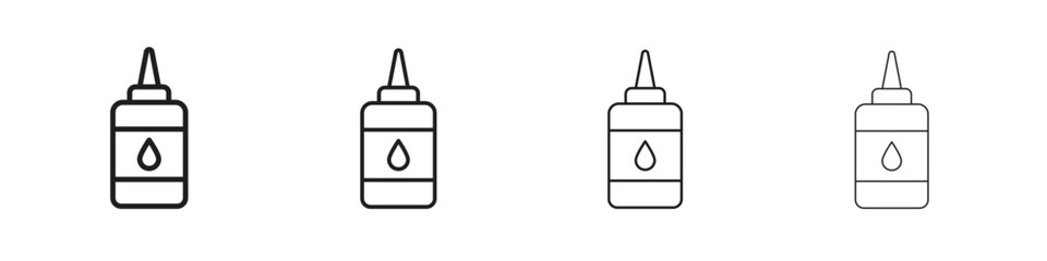 Nasal spray bottle icon outline symbol. Editable Stroke collection.