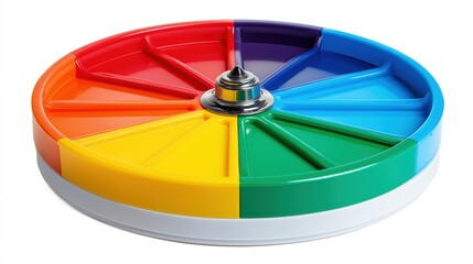 Fototapeta premium Colorful Spinner Wheel Toy on White
