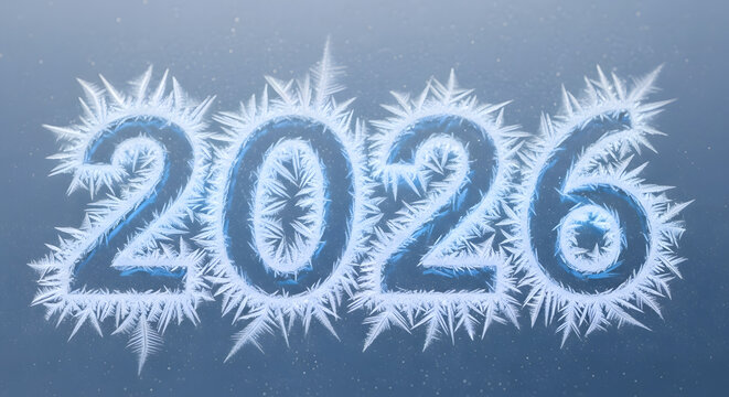 Ice Crystals Forming 2026 Design - Powered by Adobe