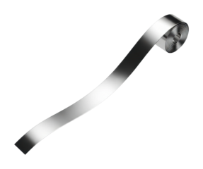 Creative metal strip design industrial product isolated on transparent background