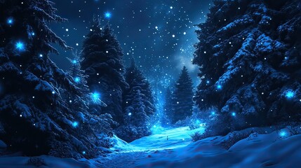 christmas tree in the night