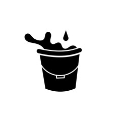 Water bucket icon vector line logo mark or symbol set collection outline style. Vector illustration