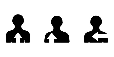 silhouette of  figure with arrow directions