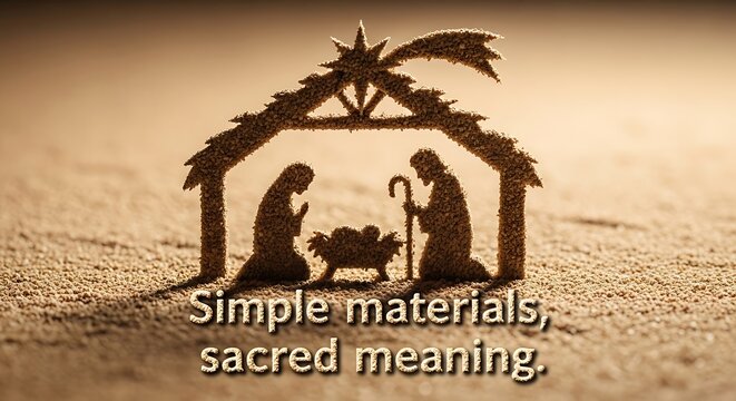 Embrace the profound meaning of the season with this handcrafted nativity display, a cherished Christmas tool for spiritual reflection and holiday tradition